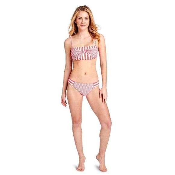 Vineyard Vines Red & Cream Striped Classic Bikini Set Women’s Size XS - Picture 14 of 14